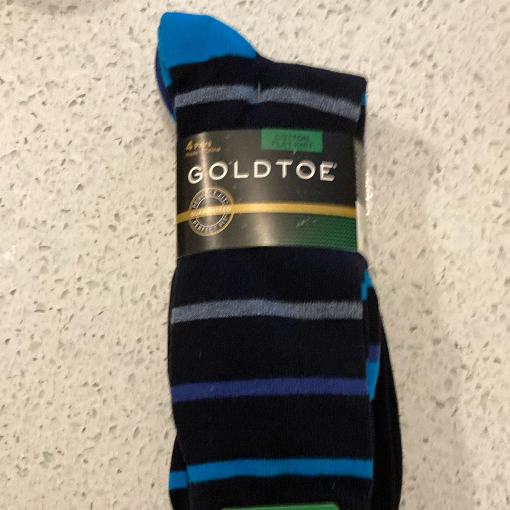 Gold Toe Men's Striped Socks - Blue